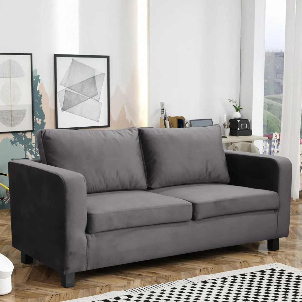 Sofa 3-osobowa MINI MAX III stalowa
