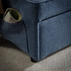 Sofa 1-osobowa rozkładana niebieska WINSLO