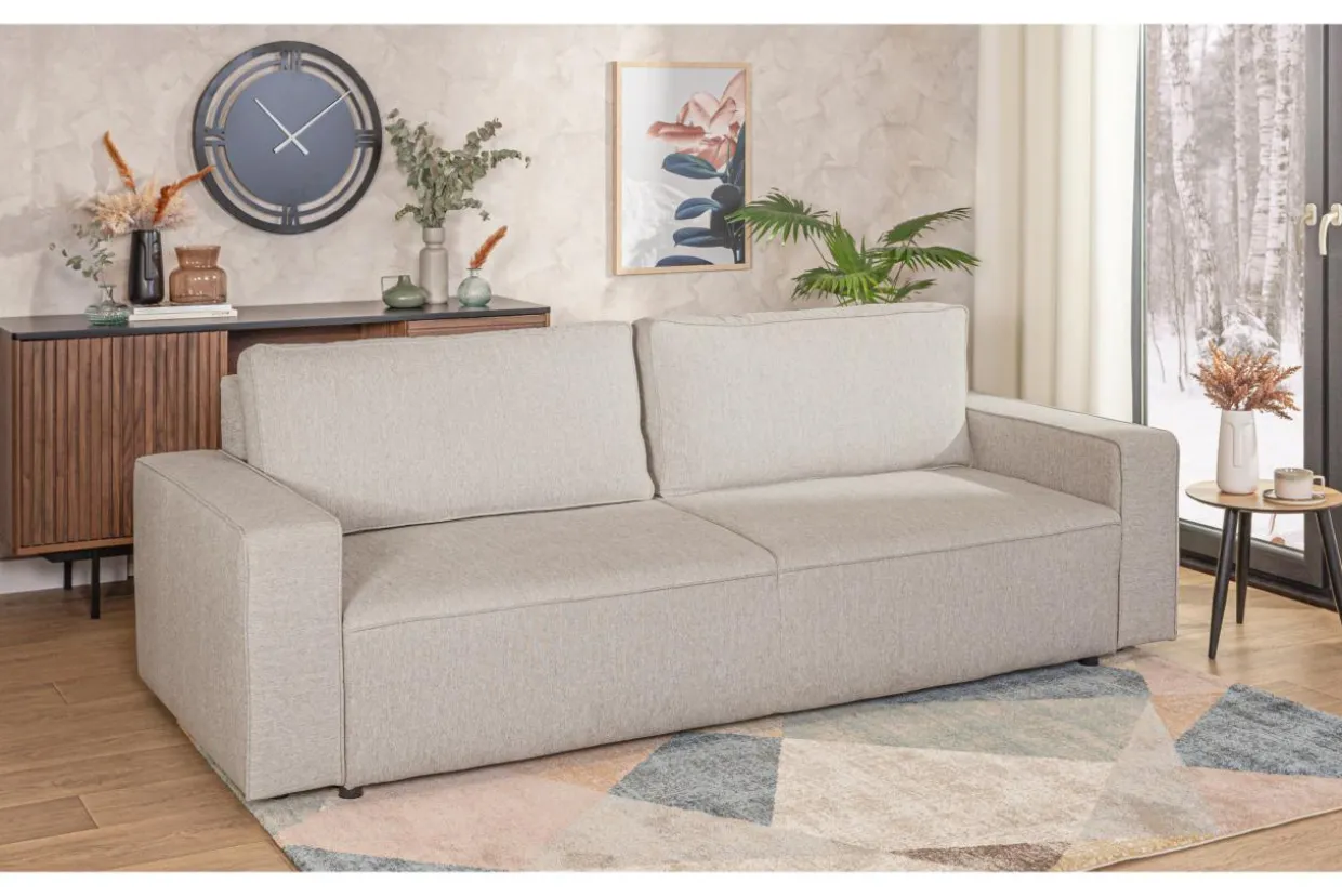 Sofa 3-osobowa rozkładana SPARK popielata