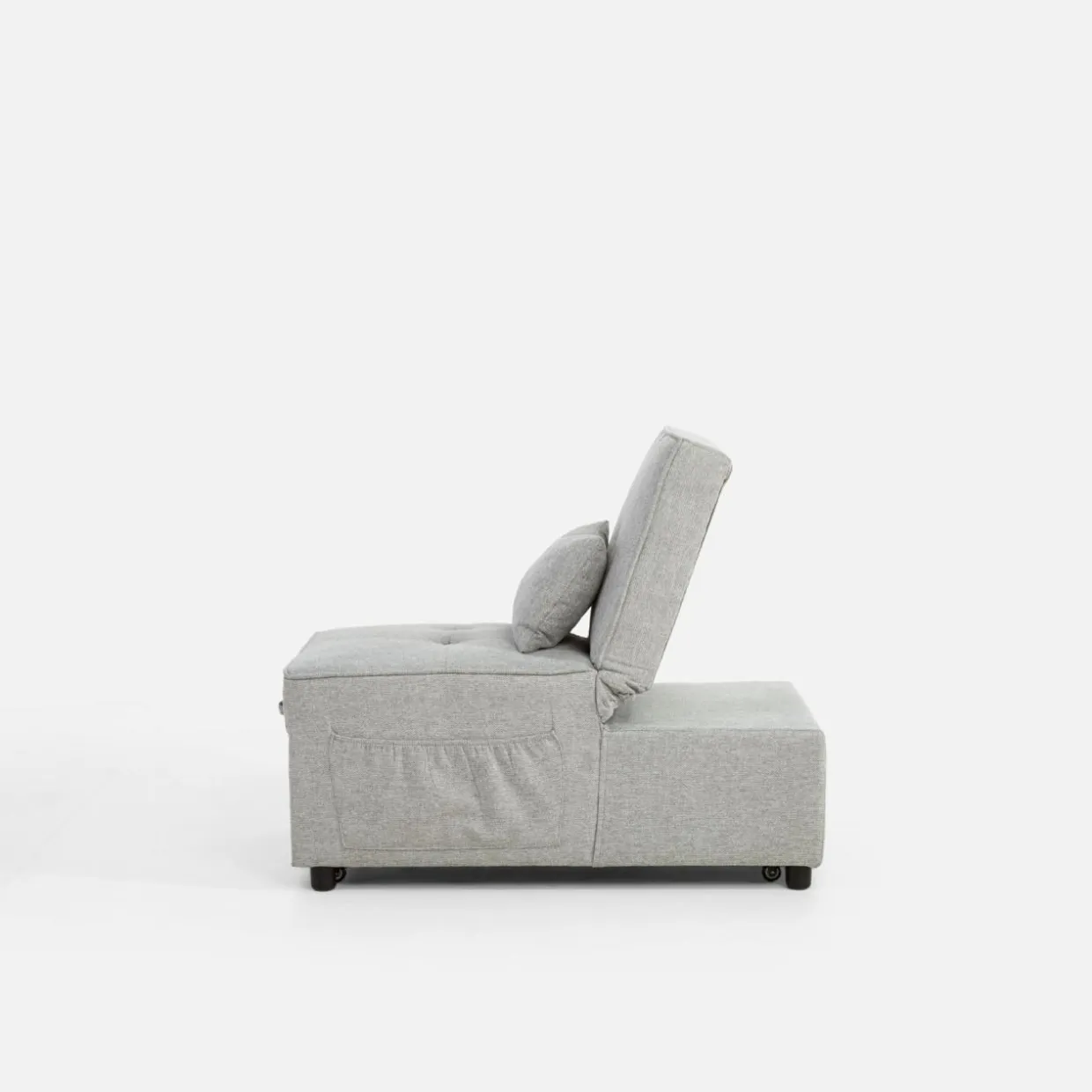 Sofa 1-osobowa rozkładana szara WINSLO