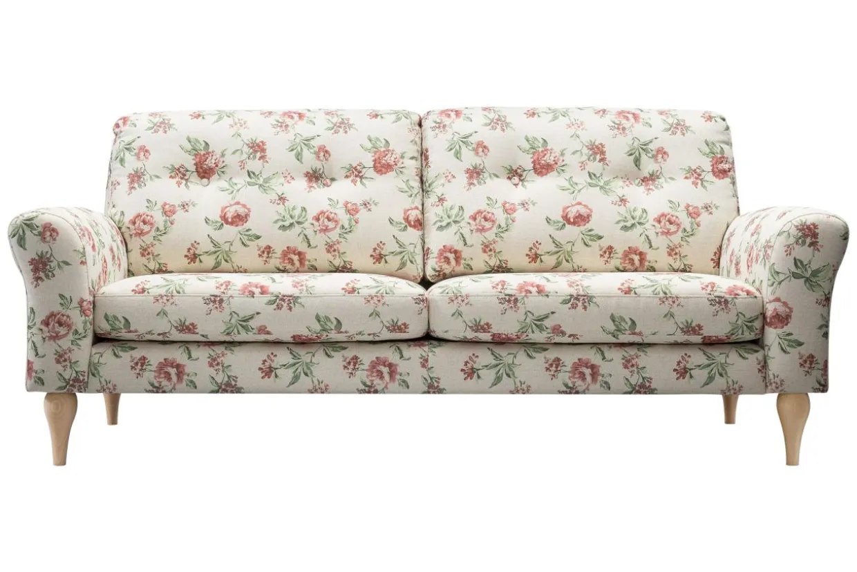 Sofa 3-osobowa w róże ROSE