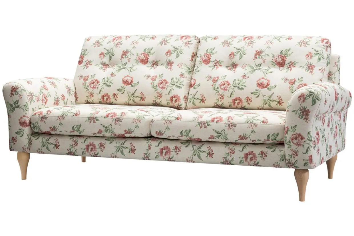 Sofa 3-osobowa w róże ROSE