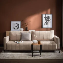 Sofa rozkładana beżowa MARION