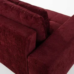 Sofa rozkładana bordowa MEGALOS
