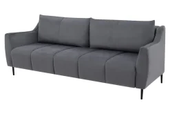 Sofa rozkładana ciemnoszara 3-osobowa ETNA