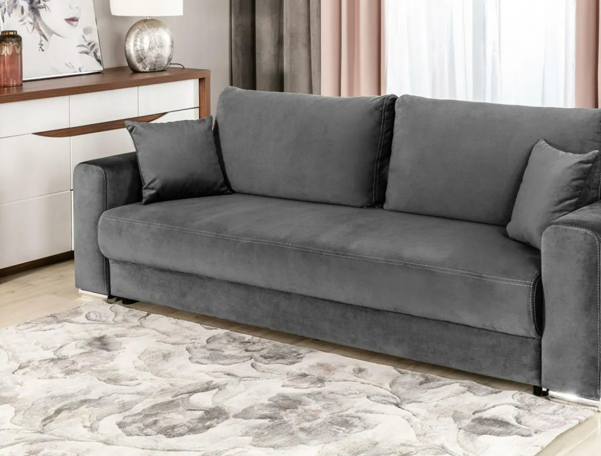 Sofa rozkładana grafitowa GENF
