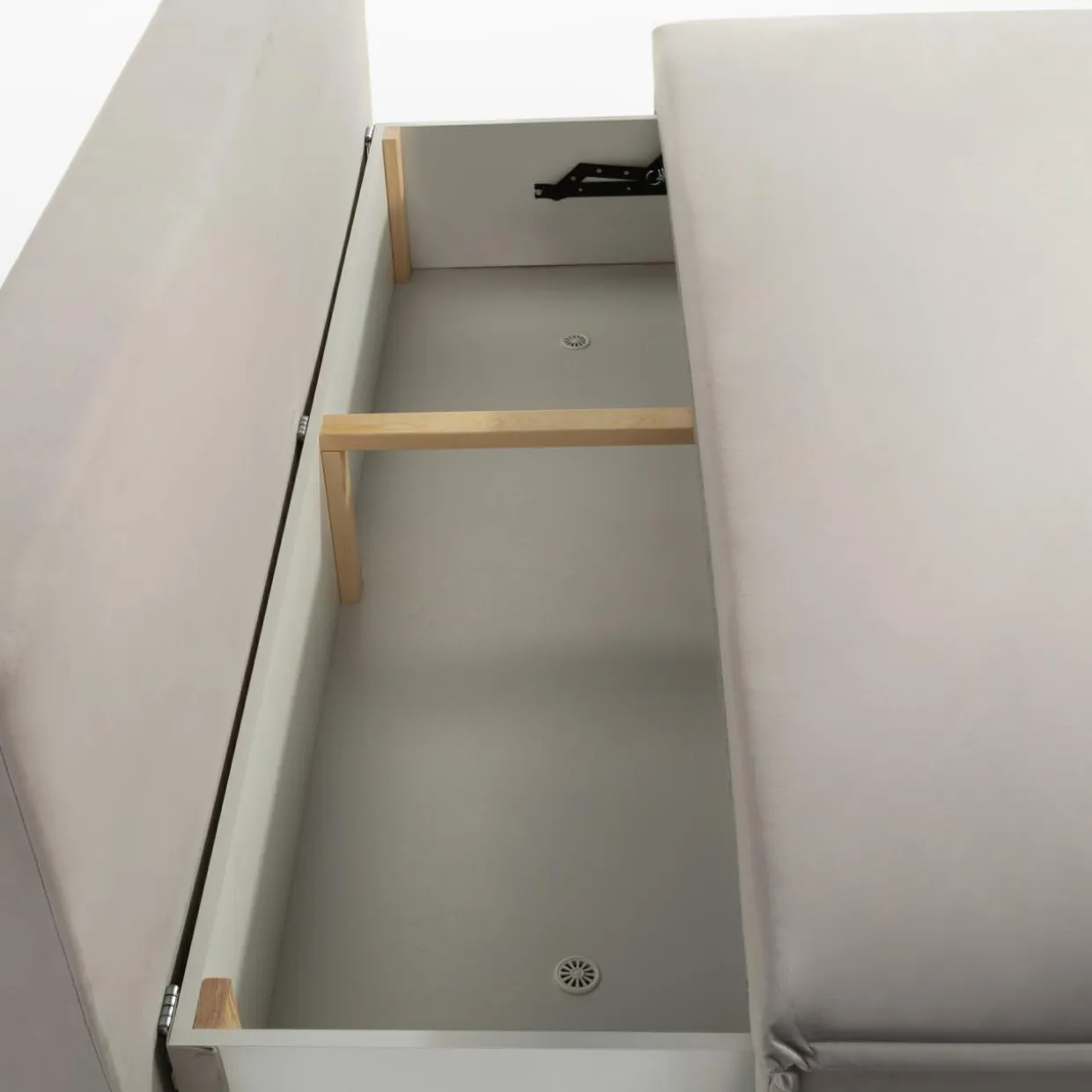 Sofa rozkładana jasnoszara DUE