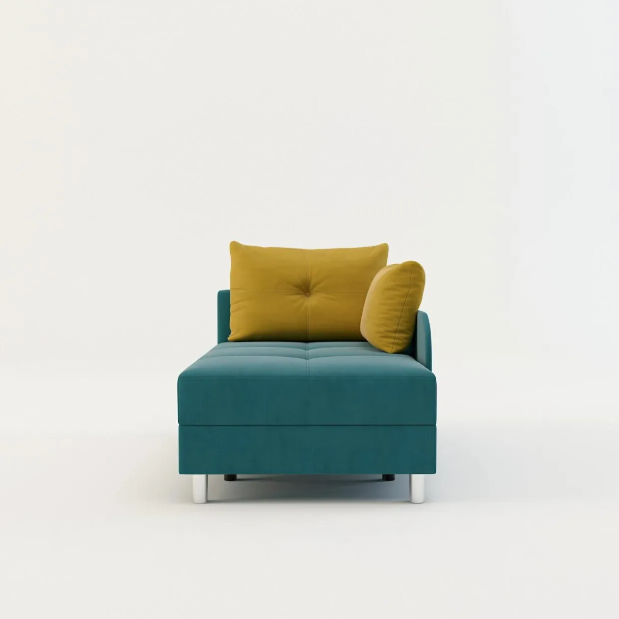 Sofa rozkładana niebiesko-żółta LETTO lewa