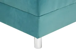 Sofa rozkładana niebiesko-żółta LETTO lewa