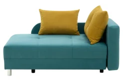 Sofa rozkładana niebiesko-żółta LETTO prawa