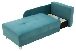 Sofa rozkładana niebiesko-żółta LETTO prawa
