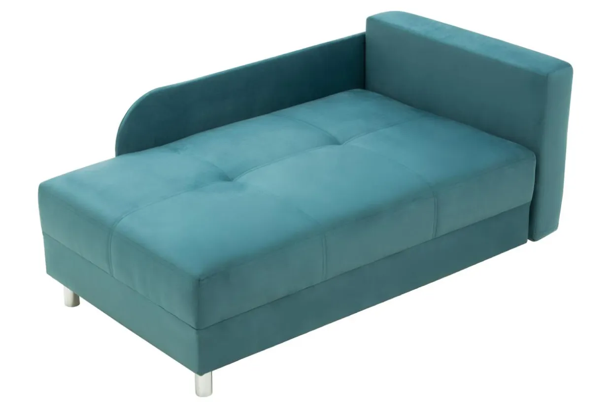 Sofa rozkładana niebiesko-żółta LETTO prawa