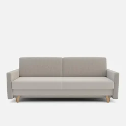 Sofa rozkładana 3-osobowa beżowa LISA
