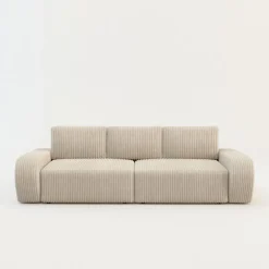 Sofa rozkładana 4-osobowa CAPPA kremowa
