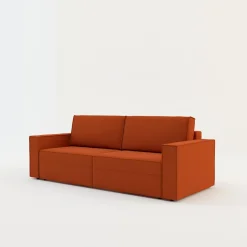 Sofa rozkładana 3-osobowa ceglasta METIS