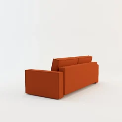 Sofa rozkładana 3-osobowa ceglasta METIS