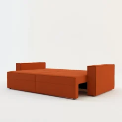 Sofa rozkładana 3-osobowa ceglasta METIS