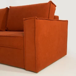 Sofa rozkładana 3-osobowa ceglasta METIS
