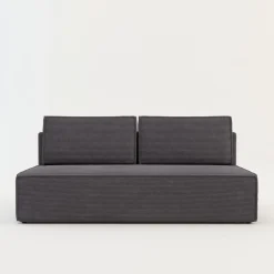 Sofa rozkładana 3-osobowa ciemnoszara UNO