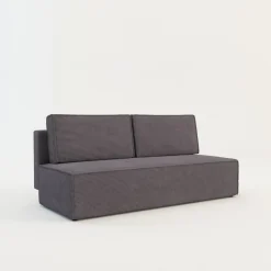 Sofa rozkładana 3-osobowa ciemnoszara UNO