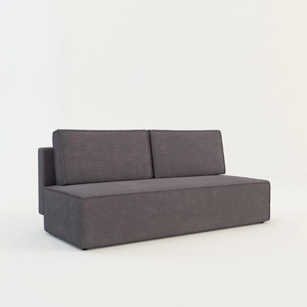 Sofa rozkładana 3-osobowa ciemnoszara UNO