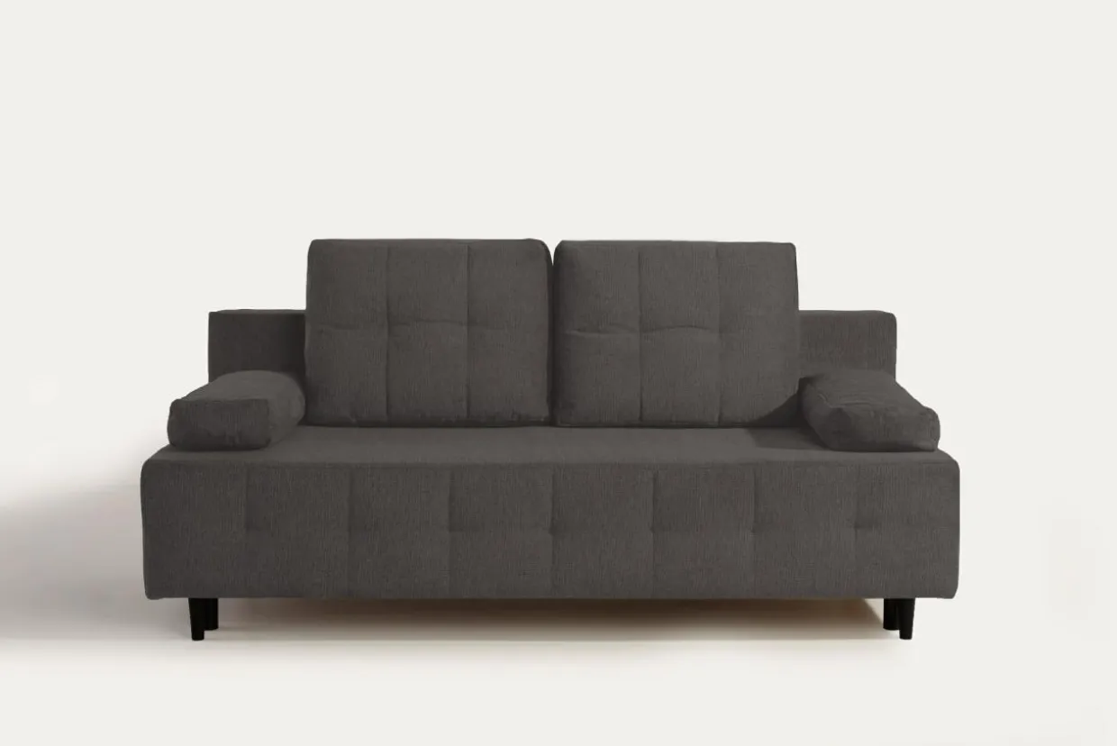 Sofa rozkładana 3-osobowa ciemnoszara ARIEL