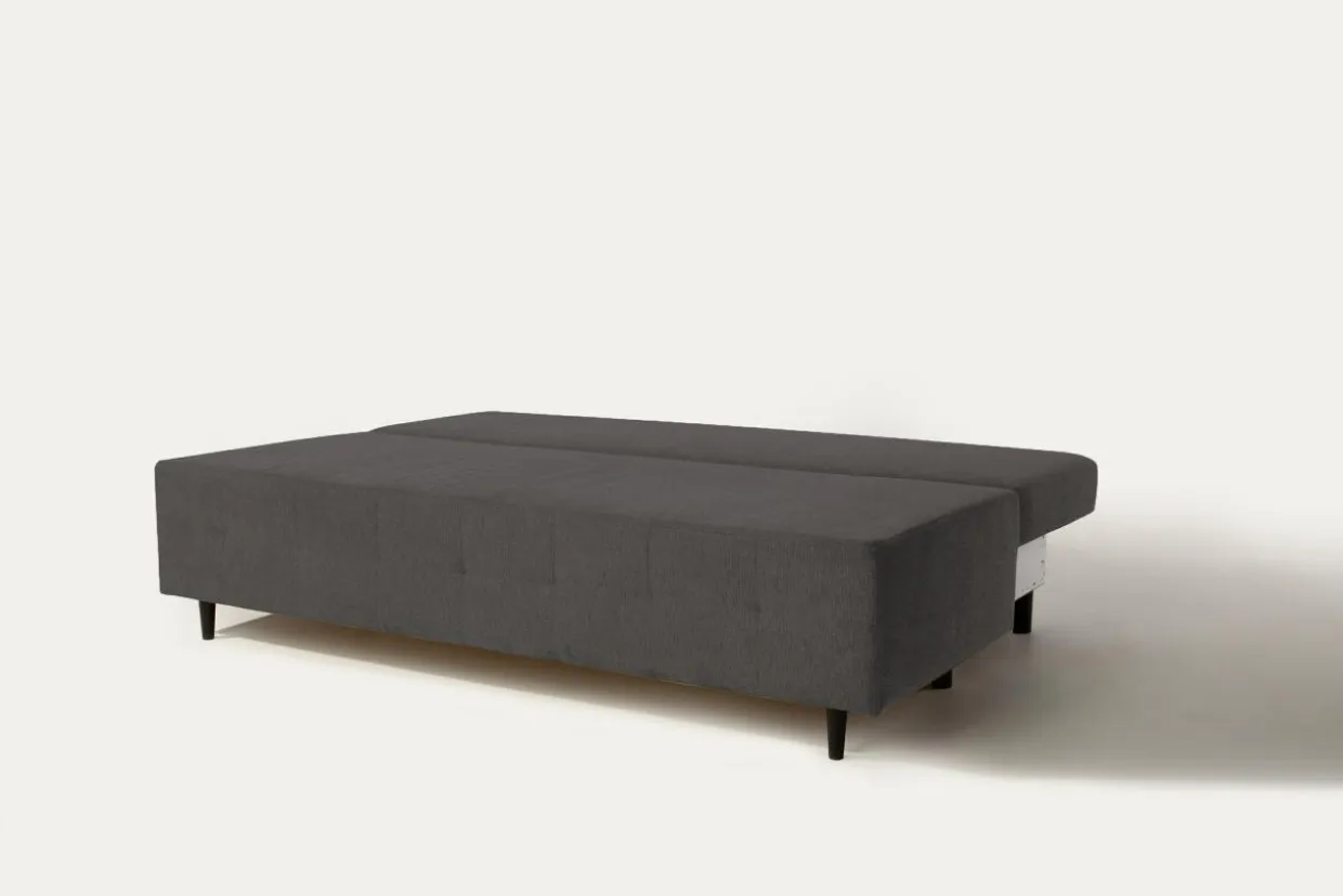Sofa rozkładana 3-osobowa ciemnoszara ARIEL