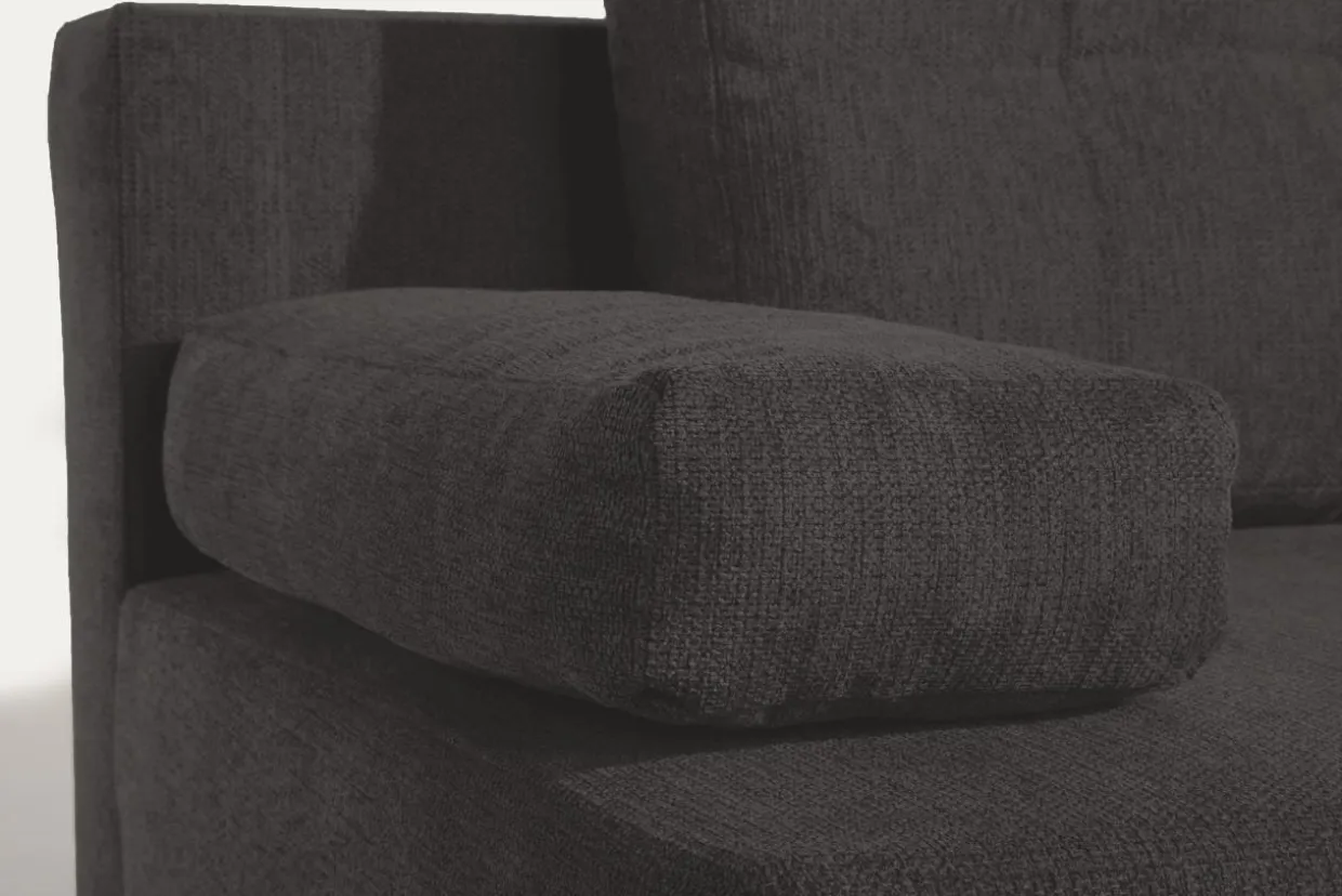 Sofa rozkładana 3-osobowa ciemnoszara ARIEL
