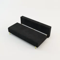 Sofa rozkładana 3-osobowa czarna ALFA