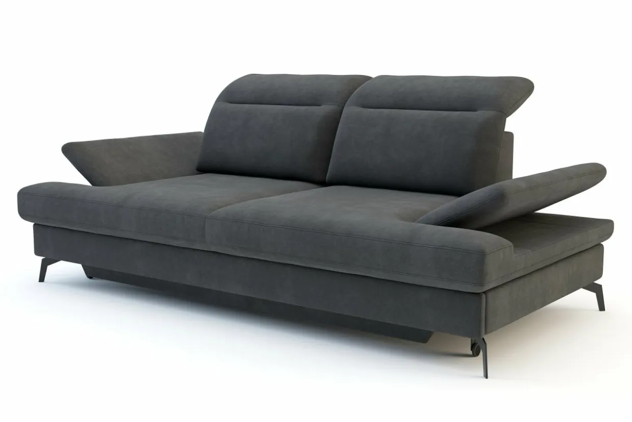 Sofa rozkładana 3-osobowa FIJI grafitowa