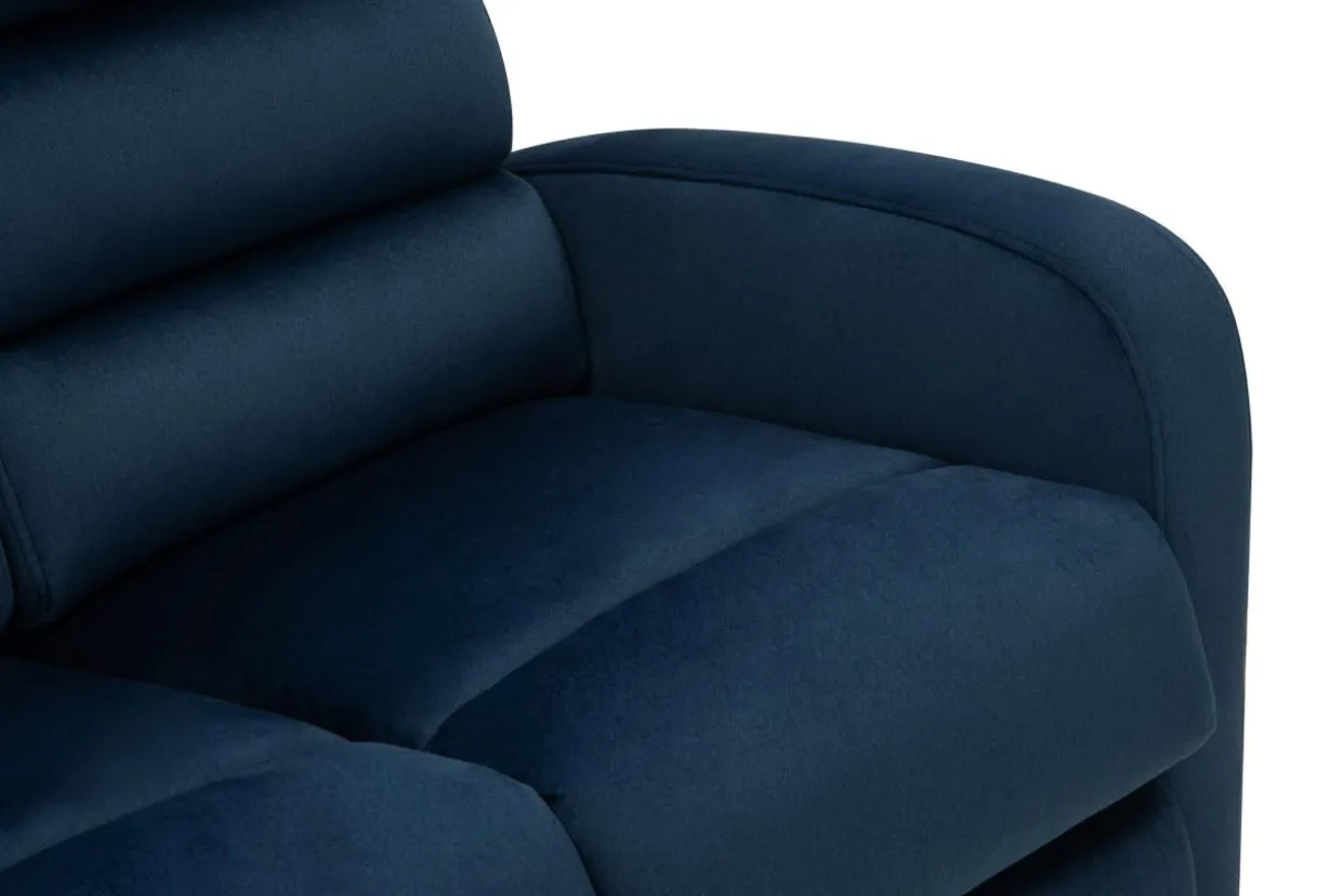 Sofa rozkładana 3-osobowa granatowa SWELL