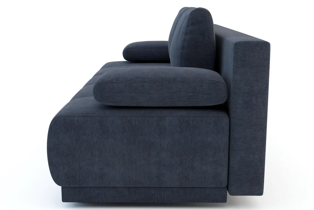 Sofa rozkładana 3-osobowa granatowa AGRI