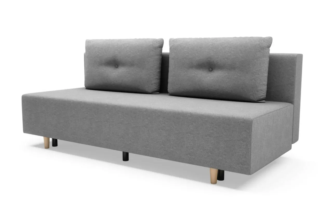 Sofa rozkładana 3-osobowa jasnoszara OTTA BIS