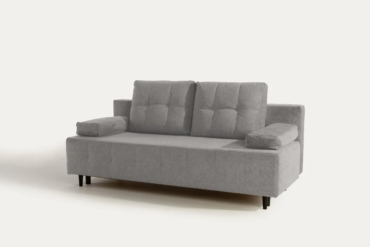 Sofa rozkładana 3-osobowa jasnoszara ARIEL
