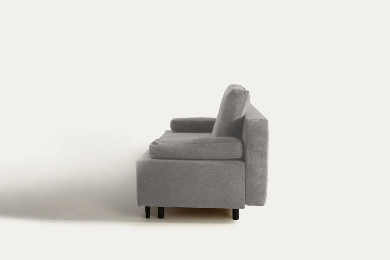 Sofa rozkładana 3-osobowa jasnoszara ARIEL