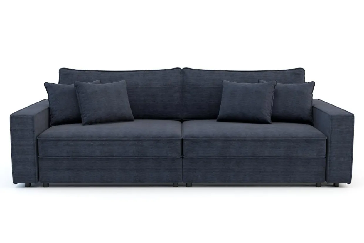 Sofa rozkładana 4-osobowa MARKOS ciemnoniebieska