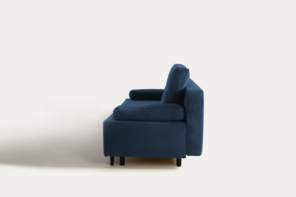 Sofa rozkładana 3-osobowa niebieska ARIEL