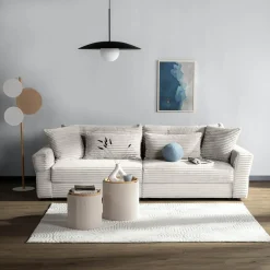 Sofa rozkładana 4-osobowa NOEMI kremowy