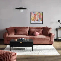 Sofa rozkładana 4-osobowa NOEMI pudrowy róż