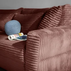 Sofa rozkładana 4-osobowa NOEMI pudrowy róż