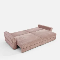 Sofa rozkładana 4-osobowa NOEMI pudrowy róż