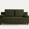 Sofa rozkładana 3-osobowa oliwkowa ARIEL
