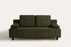 Sofa rozkładana 3-osobowa oliwkowa ARIEL