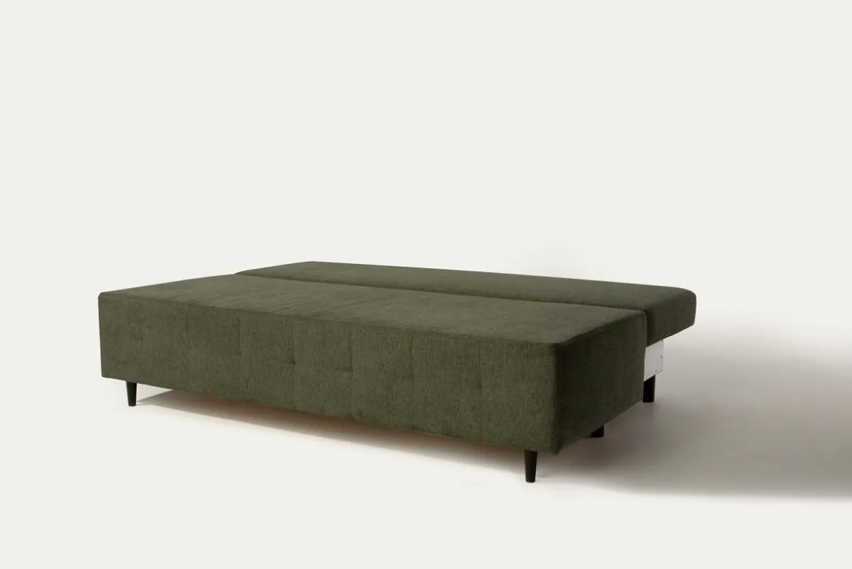 Sofa rozkładana 3-osobowa oliwkowa ARIEL