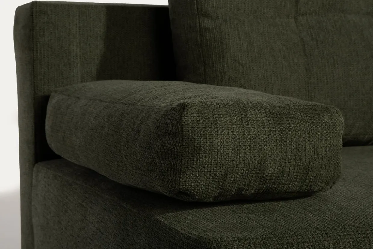Sofa rozkładana 3-osobowa oliwkowa ARIEL