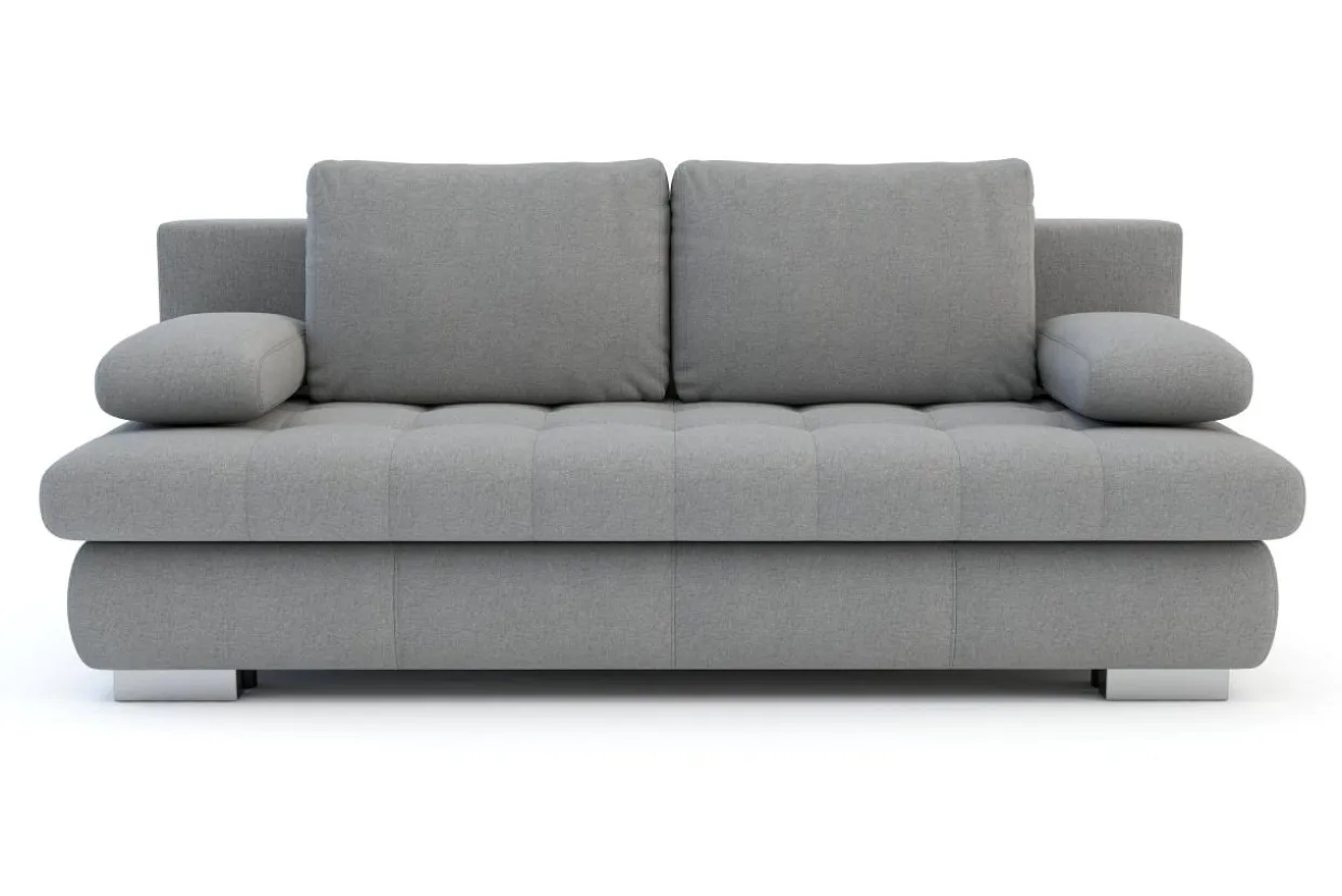 Sofa rozkładana 3-osobowa szara PRATO
