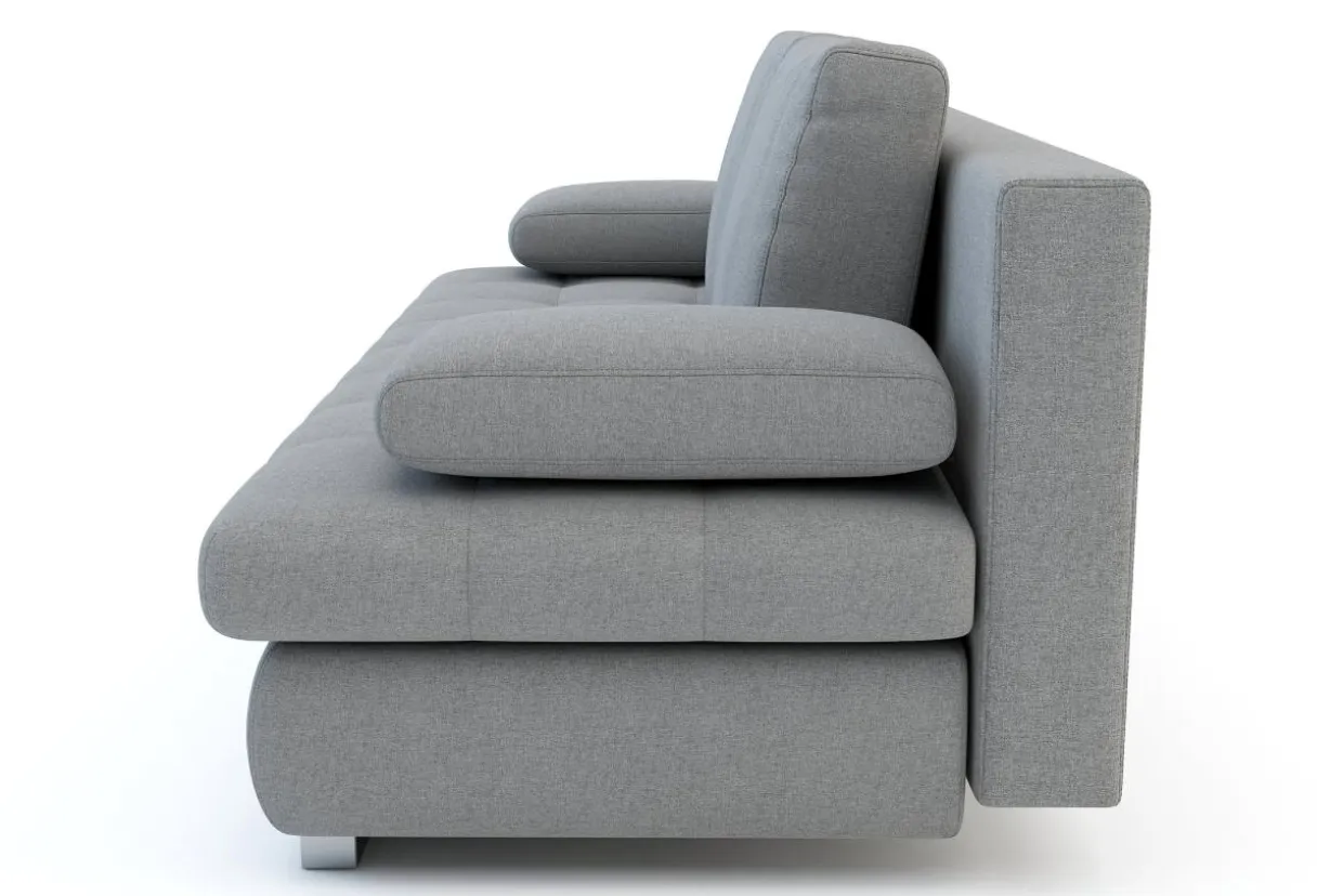 Sofa rozkładana 3-osobowa szara PRATO
