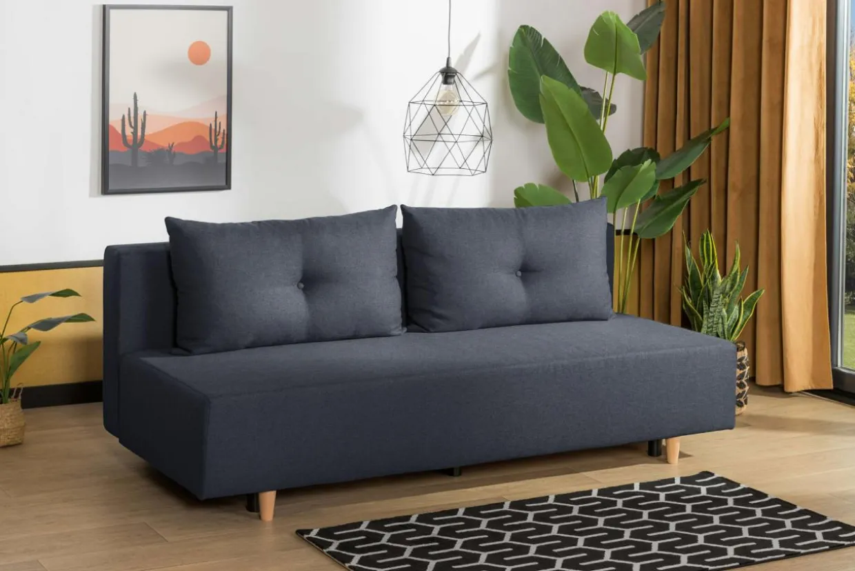Sofa rozkładana 3-osobowa szara OTTA BIS