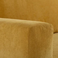Sofa rozkładana 3-osobowa żółta ARELLA