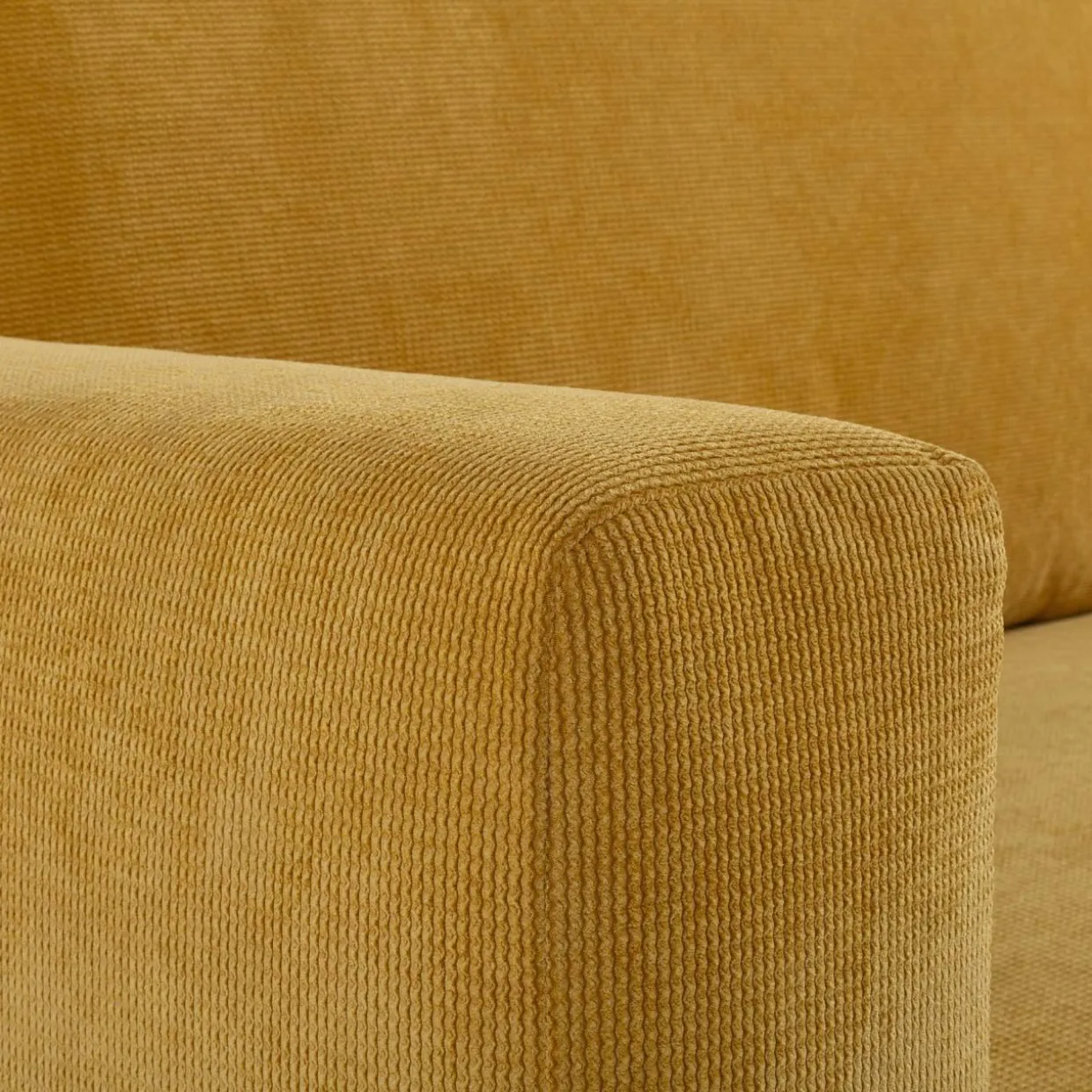 Sofa rozkładana 3-osobowa żółta ARELLA